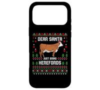 Carcasa para iPhone 17 Pro MAX Hereford - Suéter Feo de Navidad para Ganado, diseño de Vaca