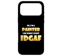 Carcasa para iPhone 17 Pro MAX Hi I'm a Painter Artist Paint Brush Idgaf Funny Art Painting