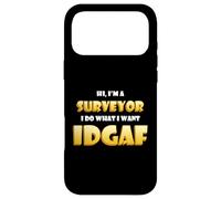 Carcasa para iPhone 17 Pro MAX Hi I'm a Surveyor Idgaf Funny Commercial Land Surveying Gear