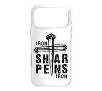 Carcasa para iPhone 17 Pro MAX Hierro afila Hierro, Entrenamiento bíblico Cristiano para Hombres