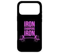 Carcasa para iPhone 17 Pro MAX Hierro afila Proverbios de Hierro Levantamiento de Pesas Rosa Biblia Lifting