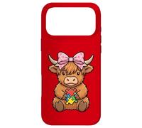 Carcasa para iPhone 17 Pro MAX Highland Cow Autismo Puzzle Concientización Enseñar Niños Niñas