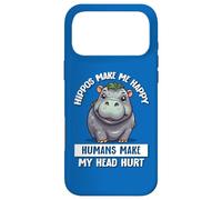 Carcasa para iPhone 17 Pro MAX Hippos Make Me Happy Humans Hurt My Head Hippo Lover