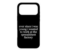 Carcasa para iPhone 17 Pro MAX Hoja de cálculo Fábrica Dream Job Humor