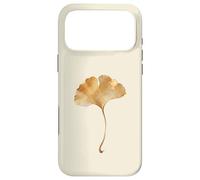Carcasa para iPhone 17 Pro MAX Hoja de Ginkgo Acuarela Dorada Diseño Minimalista Botánico