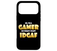 Carcasa para iPhone 17 Pro MAX Hola, Soy un Jugador, Haz lo Que Quiero Idgaf Funny Gaming Meme