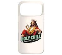 Carcasa para iPhone 17 Pro MAX Holy Chill Funny Jesus Coffee Humor Pecar no es Ganar