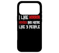 Carcasa para iPhone 17 Pro MAX Horror Funny - Me Gustan Las películas de Terror y Tal Vez 3 Personas