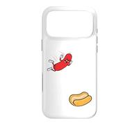 Carcasa para iPhone 17 Pro MAX Hot Dog Saltando En Bun Retro Summer BBQ Grill 4 de Julio