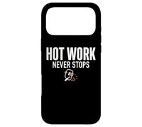 Carcasa para iPhone 17 Pro MAX Hot Work Never Stops Welder Welding Blue Collar Job Work