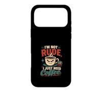 Carcasa para iPhone 17 Pro MAX Humor Cafe Design No Maleducado Solo Necesito