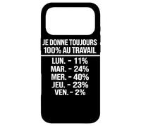 Carcasa para iPhone 17 Pro MAX Humour Travail Français Blague Bureau Pourcentage Ironique