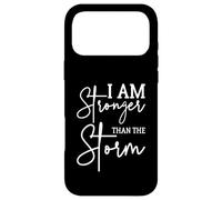 Carcasa para iPhone 17 Pro MAX I Am Stronger Than The Storm Christian Faith Biblia Versos