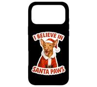 Carcasa para iPhone 17 Pro MAX I Believe In Santa Paws Cirnecho dell'Etna - Gorro de Navidad para Perro