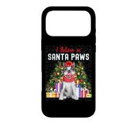 Carcasa para iPhone 17 Pro MAX I Believe In Santa Paws - Lindo Bulldog francés de Navidad