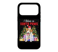 Carcasa para iPhone 17 Pro MAX I Believe In Santa Paws - Lindo Jack Russell Navidad