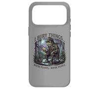 Carcasa para iPhone 17 Pro MAX I Bury Things Frog Gardener Dark Humor Shovel