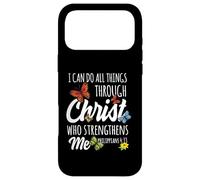 Carcasa para iPhone 17 Pro MAX I Can Do All Things Through Christ Buttefly Art Religious