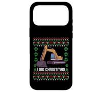 Carcasa para iPhone 17 Pro MAX I Dig Christmas Excavator Suéter Feo de Navidad