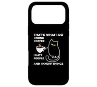 Carcasa para iPhone 17 Pro MAX I Drink Coffee I Hate People Cafeine Baristas Coffee Lover