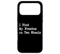 Carcasa para iPhone 17 Pro MAX I Find My Freedom on Two Wheels Citas Divertidas de Ciclismo