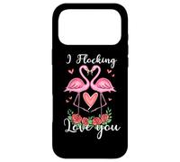 Carcasa para iPhone 17 Pro MAX I Flocking Love You Flamingo Pareja Romántico Juego de Palabras