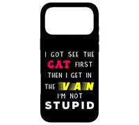 Carcasa para iPhone 17 Pro MAX I Got See Cat First Stupid Creepy Adult Chistes