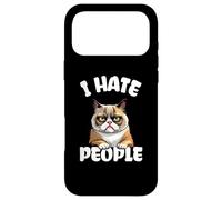 Carcasa para iPhone 17 Pro MAX I Hate People - Odio a la Gente - Gato de Mal Humor