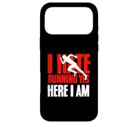 Carcasa para iPhone 17 Pro MAX I Hate Running Yet Here I Am Funny Running Cita Deporte