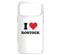 Carcasa para iPhone 17 Pro MAX I Heart Rostock Germany Love German Souvenir Item