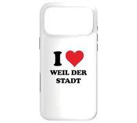 Carcasa para iPhone 17 Pro MAX I Heart Weil Der Stadt Germany Love German Souvenir Item