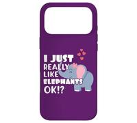Carcasa para iPhone 17 Pro MAX I Just Really Like Elephants Ok? Cute Elephant