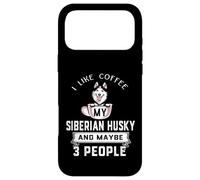 Carcasa para iPhone 17 Pro MAX I Like Coffee My Husky Dog Maybe 3 People Funny Dogs Lover