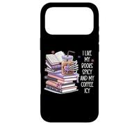 Carcasa para iPhone 17 Pro MAX I Like My Books Spicy & My Coffee Icy Cup,Dark Romance Book