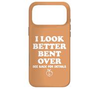 Carcasa para iPhone 17 Pro MAX I Look Better Bent Over Book See Back for Details Peach Butt