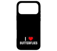 Carcasa para iPhone 17 Pro MAX I Love Butterflies - Corazón - Desgastado - Insecto Mariposa