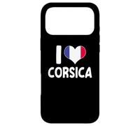 Carcasa para iPhone 17 Pro MAX I Love Corsica Francia Bandera Corazón Orgullo Córcega