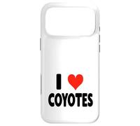Carcasa para iPhone 17 Pro MAX I Love Coyotes - Lindo y Divertido Zoo Animal Zookeeper Desierto