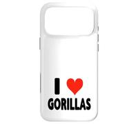 Carcasa para iPhone 17 Pro MAX I Love Gorilas - Corazón Montaña Gorila Zoo Animal Ape