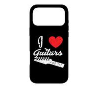 Carcasa para iPhone 17 Pro MAX I Love Guitars Guitarrista Músico Música