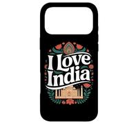 Carcasa para iPhone 17 Pro MAX I Love India Taj Mahal Arte Floral India