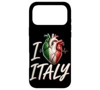 Carcasa para iPhone 17 Pro MAX I Love Italy - Bandera anatómica de Italia, Regalo de Viaje