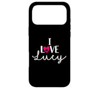 Carcasa para iPhone 17 Pro MAX I Love Lucy A Love - Nombre de Perro con diseño de corazón