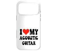 Carcasa para iPhone 17 Pro MAX I Love My Acoustic Guitar - Banda Corazón Guitarrista Música Rock