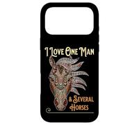 Carcasa para iPhone 17 Pro MAX I Love My One Man & Varios Caballos Divertidos Esposa Ecuestre
