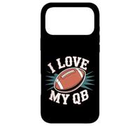 Carcasa para iPhone 17 Pro MAX I Love My QB Football Girlfriend Quarterback -