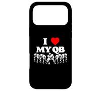 Carcasa para iPhone 17 Pro MAX I Love My Quarterback QB Funny Offensive Line Football OL
