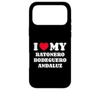 Carcasa para iPhone 17 Pro MAX I Love My Ratonero Bodeguero Andaluz Amor Corazón Perro