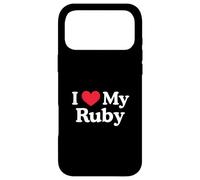 Carcasa para iPhone 17 Pro MAX I Love My Ruby Heart Rubí