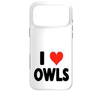 Carcasa para iPhone 17 Pro MAX I Love Owls - Heart Barn Snowy Great Horned Owl Ornitología
